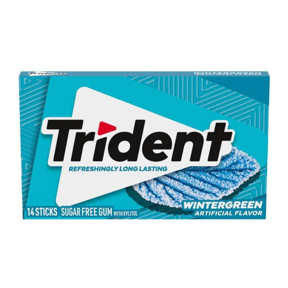 Trident Wintergreen Sugar Free Gum, 14 Ct